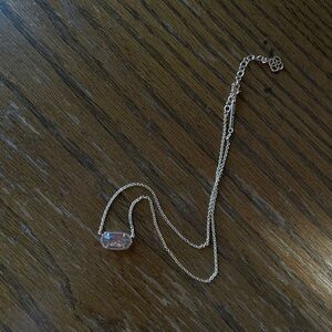 Rose Gold Kendra Scott Necklace with Shimmery Stone